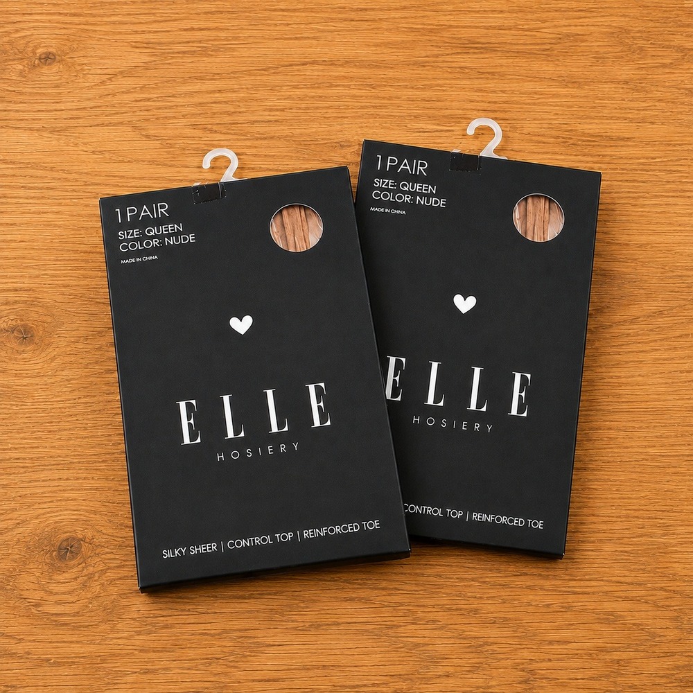Elle Hosiery 2 Pack Silky Sheer Control Top Pantyhose Nude Queen EEW92-NUD-QN